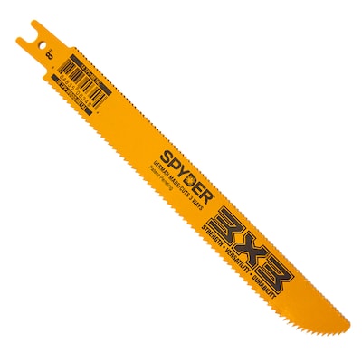 Spyder 3X3 Double-Sided Bi-metal 8-in 10/14 Tpi Wood/Metal Cutting Demolition Reciprocating Saw Blade