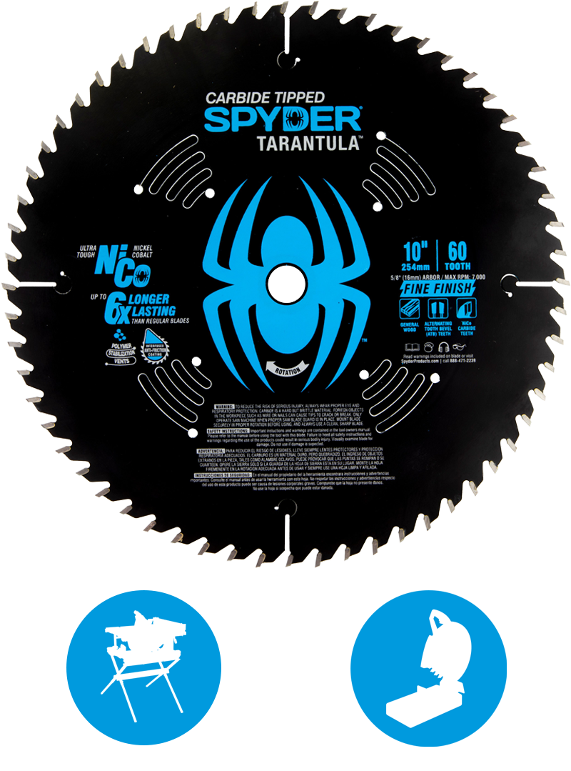10″ 60T Fine Finish Saw Blade
