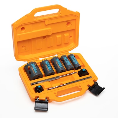 Spyder Tarantula Carbide-tipped Arbored Adjustable Hole Saw Kit Set (9-Piece) with Hard Case