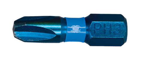 Spyder Mach-Blue PH3 1/4-in x 1-in Phillips Impact Driver Bit (2-Piece)