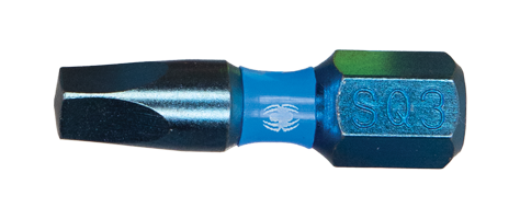 Spyder Mach-Blue SQ3 1/4-in x 1-in Square/Robertson Impact Driver Bit (2-Piece)
