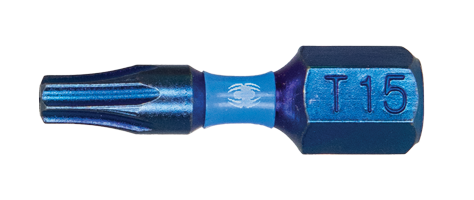 Spyder Mach-Blue T15 1/4-in x 1-in Torx Impact Driver Bit (2-Piece)