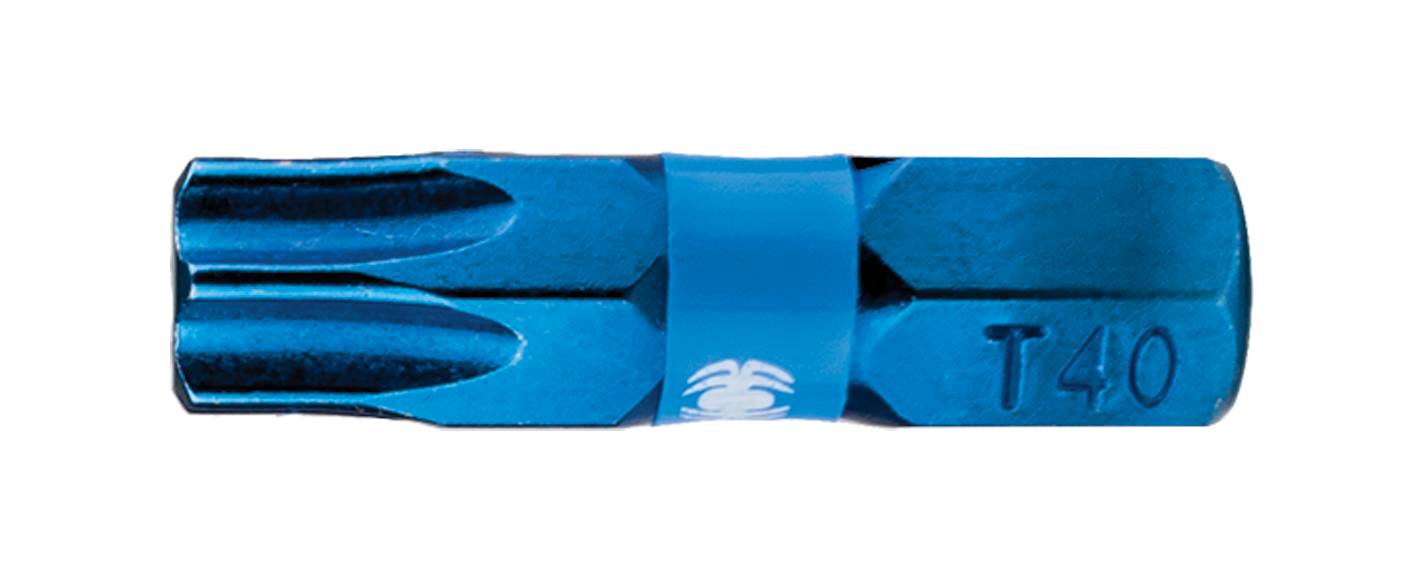 Spyder Mach-Blue T40 1/4-in x 1-in Torx Impact Driver Bit (2-Piece)