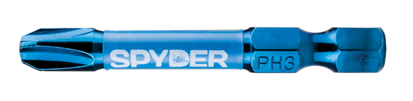Spyder Mach-Blue PH3 1/4-in x 2-in Phillips Impact Driver Bit (2-Piece)