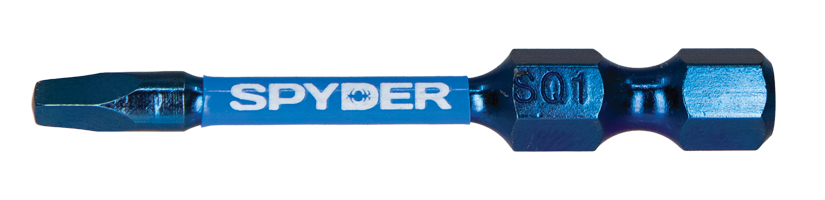 Spyder Mach-Blue SQ1 1/4-in x 2-in Square/Robertson Impact Driver Bit (2-Piece)