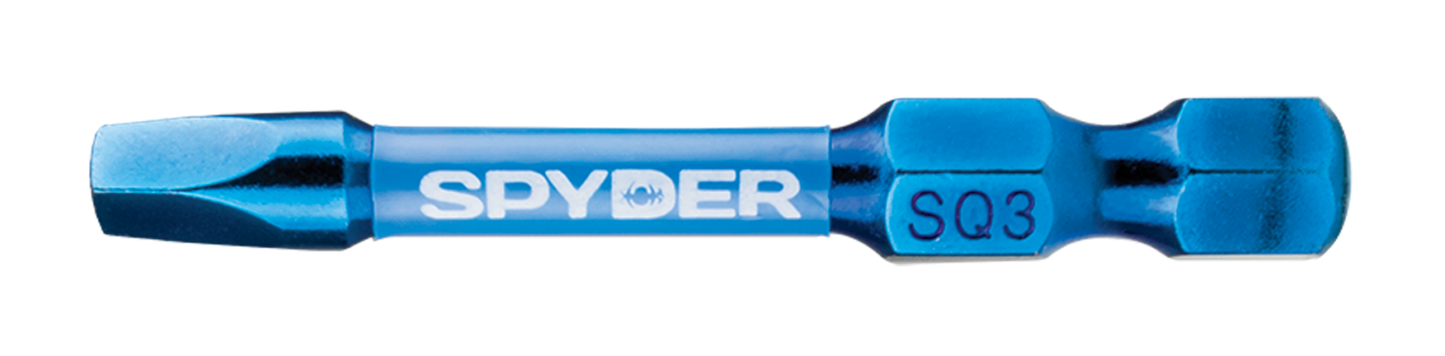 Spyder Mach-Blue SQ3 1/4-in x 2-in Square/Robertson Impact Driver Bit (2-Piece)