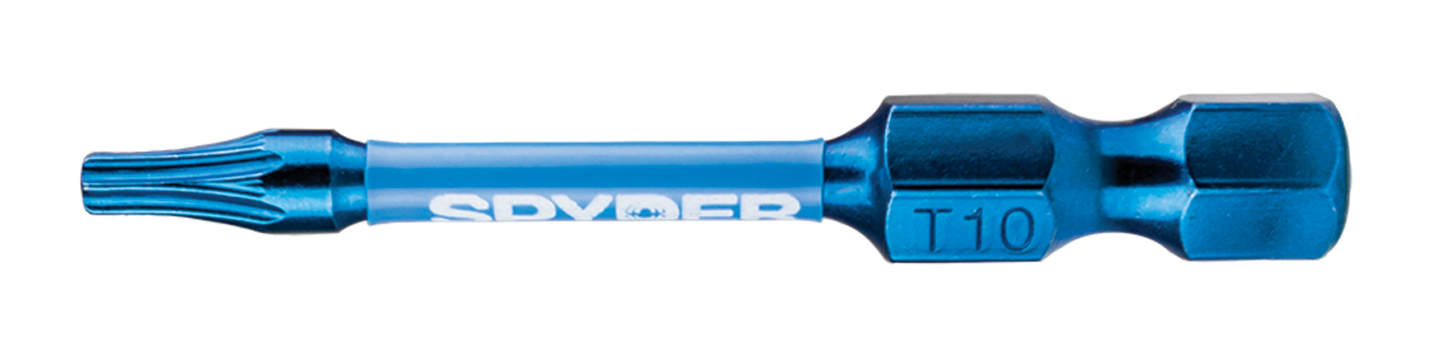 Spyder Mach-Blue T10 1/4-in x 2-in Torx Impact Driver Bit (2-Piece)