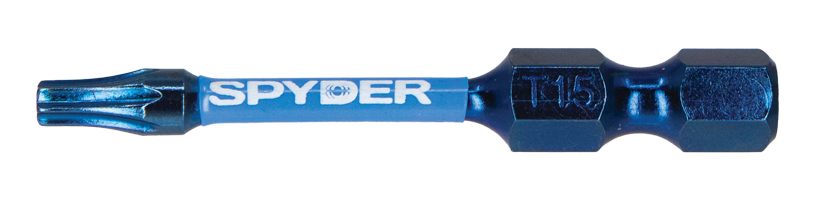 Spyder Mach-Blue T15 1/4-in x 2-in Torx Impact Driver Bit (2-Piece)