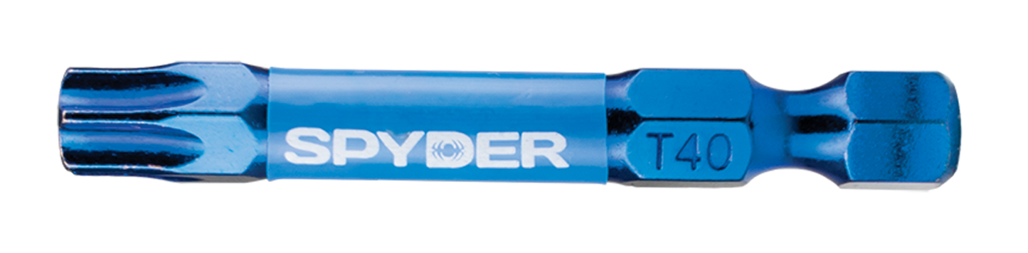 Spyder Mach-Blue T40 1/4-in x 2-in Torx Impact Driver Bit (2-Piece)