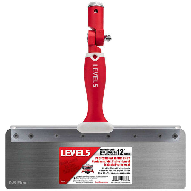 12" Stainless Steel Offset Taping Knife - Flex Blade