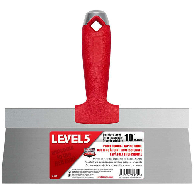 10" Stainless Steel Taping Knife - Composite Handle w/Hammerend