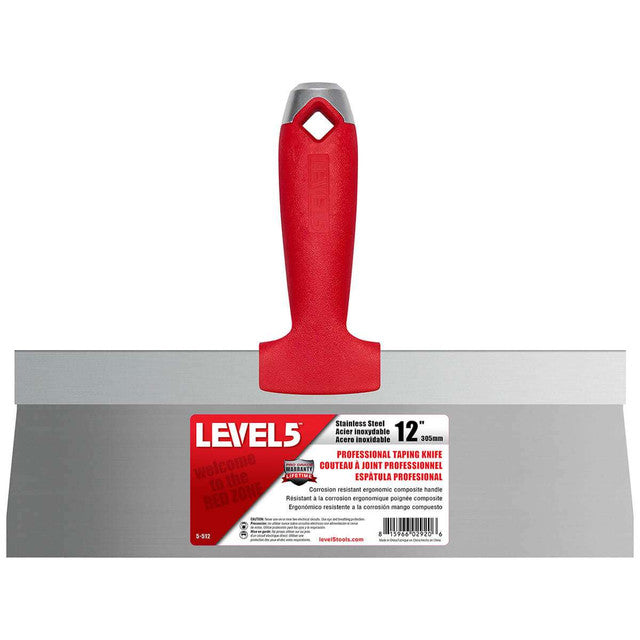 12" Stainless Steel Taping Knife - Composite Handle w/Hammerend