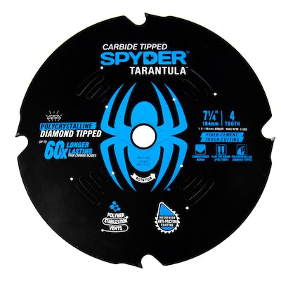 Spyder 7-1/4-in 4-Tooth Tungsten Carbide-tipped Steel Circular Saw Blade