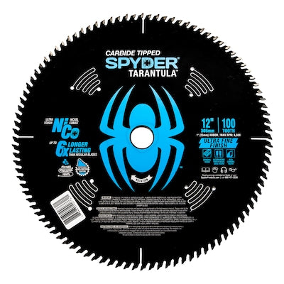 Spyder Ultra Fine 12-in 100-Tooth Fine Finish Tungsten Carbide-tipped Steel Circular Saw Blade
