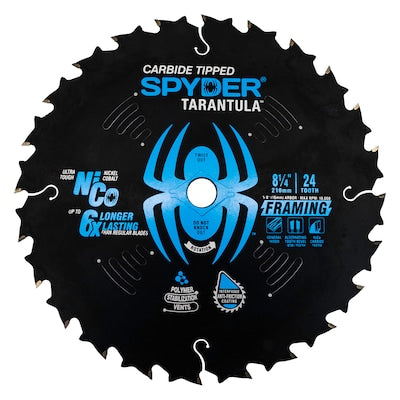 Spyder Framing 8-1/4-in 24-Tooth Rough Finish Tungsten Carbide-tipped Steel Circular Saw Blade