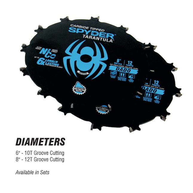 Spyder 13023 Tarantula DADO Circular Saw Blade, 6 In.