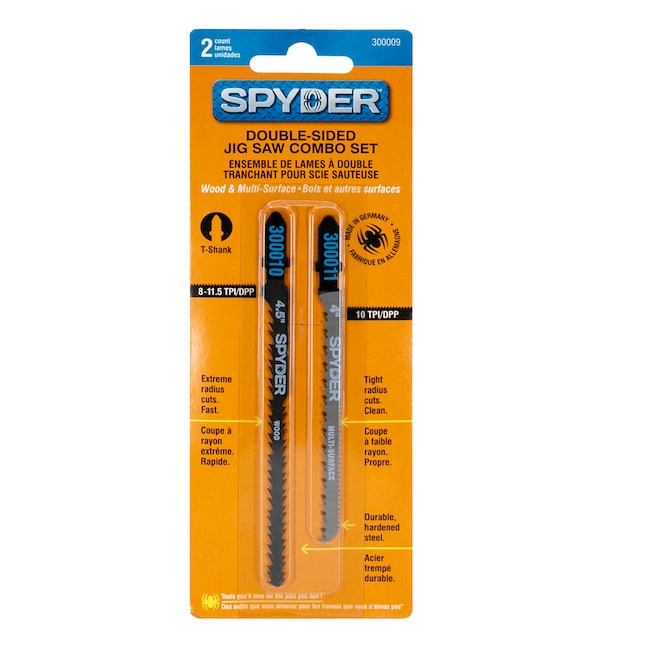 Spyder Set T-shank Chrome/Vanadium Blade Set (2-Pack)