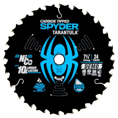Spyder Demolition 7-1/4-in 24-Tooth Rough Finish Tungsten Carbide-tipped Steel Circular Saw Blade
