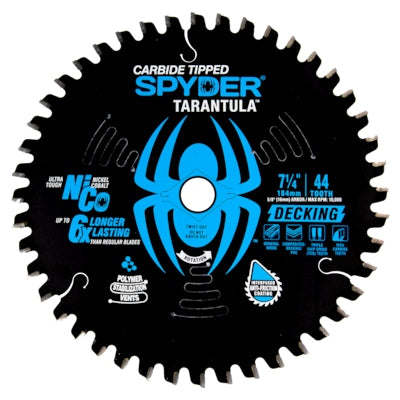 Spyder Decking 7-1/4-in 44-Tooth Tungsten Carbide-tipped Steel Circular Saw Blade