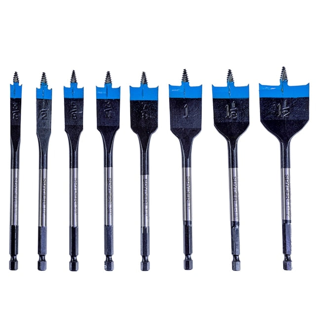 Spyder Stinger 8-Piece x 6-in Woodboring Spade Drill Bit Set