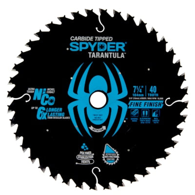 Spyder 7-1/4-in 40-Tooth Fine Finish Tungsten Carbide-tipped Steel Circular Saw Blade