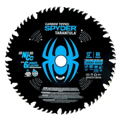 Spyder Combo Wood 12-in 60-Tooth Tungsten Carbide-tipped Steel Miter/Table Saw Blade
