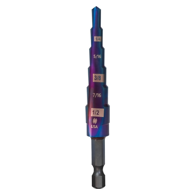Spyder 6 Step Bit, Mach-Blue Hex Shank