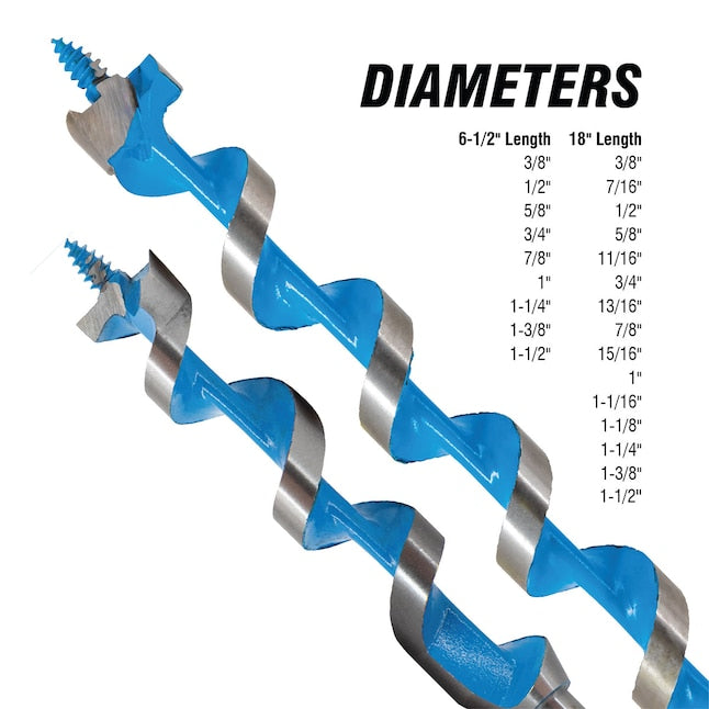 Spyder Stinger 1-1/8-in x 18-in Woodboring Auger Drill Bit
