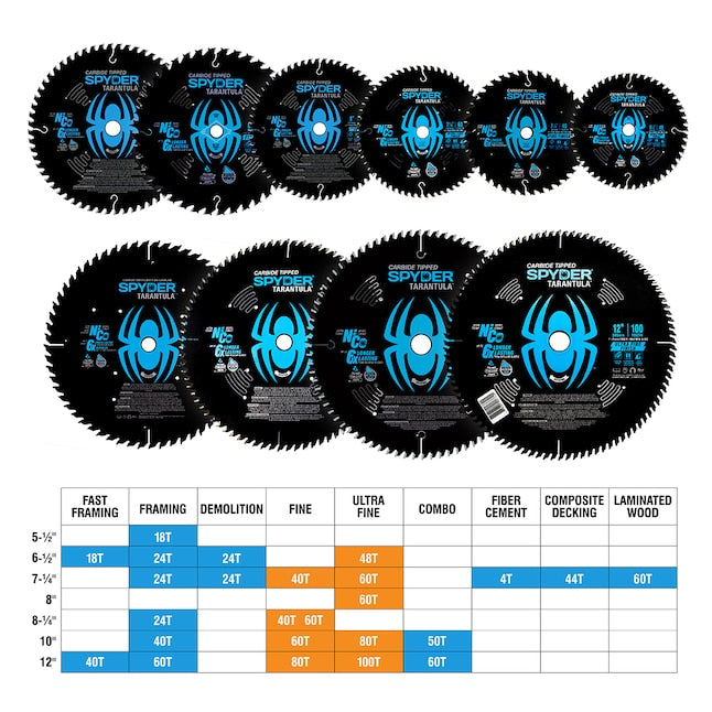 Spyder Ultra Fine 12-in 100-Tooth Fine Finish Tungsten Carbide-tipped Steel Circular Saw Blade
