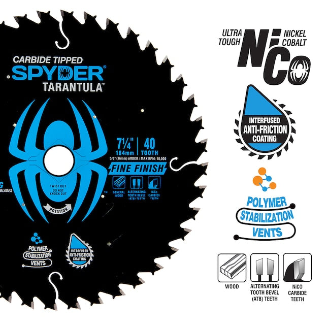 Spyder Ultra Fine 12-in 100-Tooth Fine Finish Tungsten Carbide-tipped Steel Circular Saw Blade