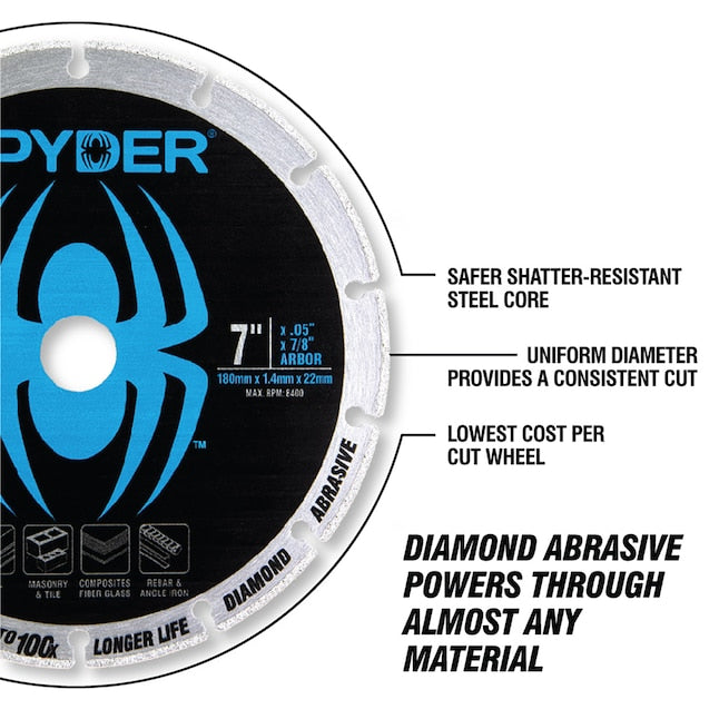 Spyder Diamond Bite Diamond Edge 7-in Diamond Cut-off Wheel