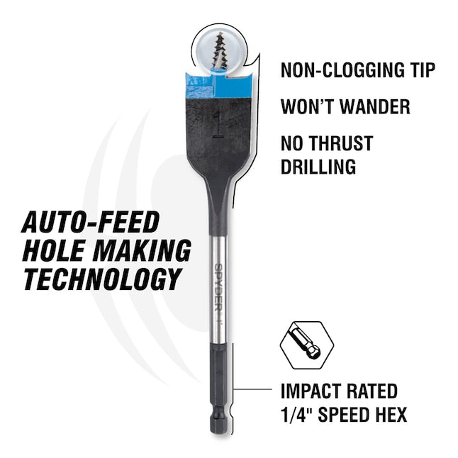 Spyder Stinger 7/8-in x 16-in Woodboring Spade Drill Bit