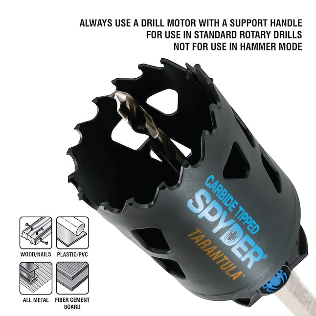 Spyder Tarantula 2-5/8-in Carbide-tipped Non-arbored Hole Saw