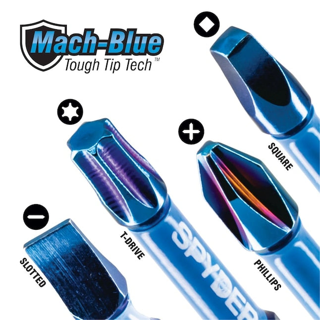 Spyder Mach-Blue T25 1/4-in x 6-in Torx Impact Driver Bit