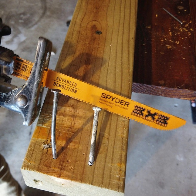 Spyder 3X3 Double-Sided Bi-metal 8-in 8/12 Tpi Demolition Reciprocating Saw Blade