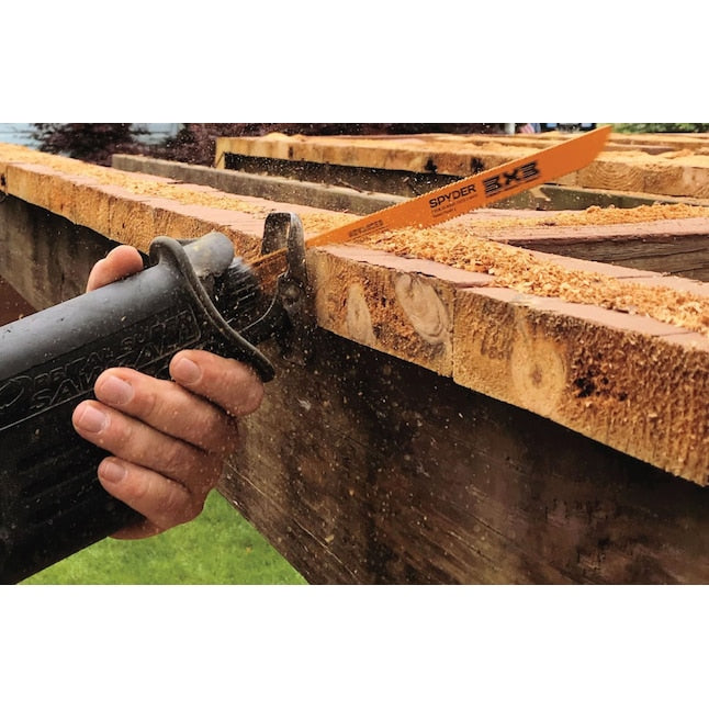 Spyder 3X3 Double-Sided Bi-metal 8-in 8/12 Tpi Demolition Reciprocating Saw Blade