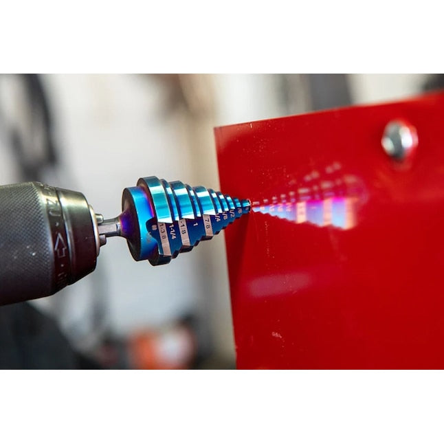 Spyder 13 Step Bit, Mach-Blue Hex Shank