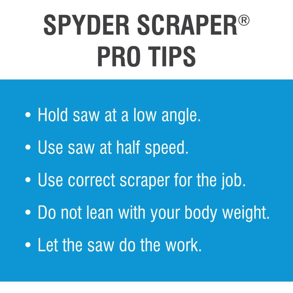 SPYDER 138 Scraper Blade Reciprocating Saw Steel