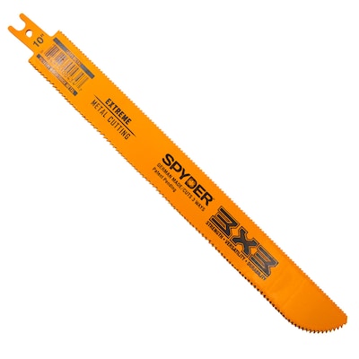 Spyder 3X3 Double-Sided Bi-metal 10-in 10/14 Tpi Metal Cutting Reciprocating Saw Blade