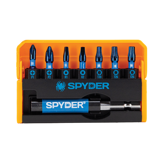 Spyder Mach-Blue 1/4-in x 1-in Impact Driver Bit (8-Piece)
