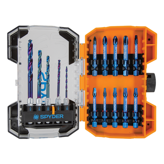 Spyder Mach-Blue 1/4-in x Impact Driver Bit (15-Piece)