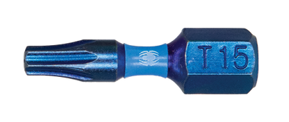 Spyder Mach-Blue T15 1/4-in x 1-in Torx Impact Driver Bit (2-Piece)