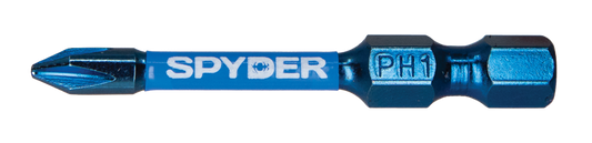 Spyder Mach-Blue PH1 1/4-in x 2-in Phillips Impact Driver Bit (2-Piece)