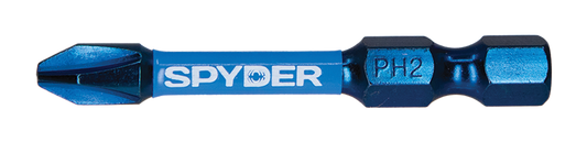 Spyder Mach-Blue PH2 1/4-in x 2-in Phillips Impact Driver Bit (2-Piece)