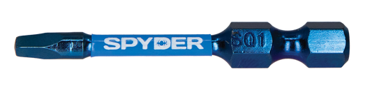 Spyder Mach-Blue SQ1 1/4-in x 2-in Square/Robertson Impact Driver Bit (2-Piece)