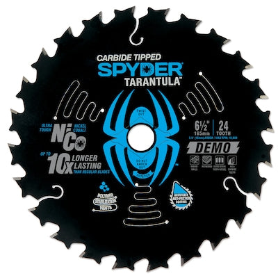 Spyder 6-1/2-in 24-Tooth Rough Finish Tungsten Carbide-tipped Steel Circular Saw Blade