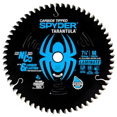 Spyder Laminated Wood 7-1/4-in 60-Tooth Tungsten Carbide-tipped Steel Circular Saw Blade