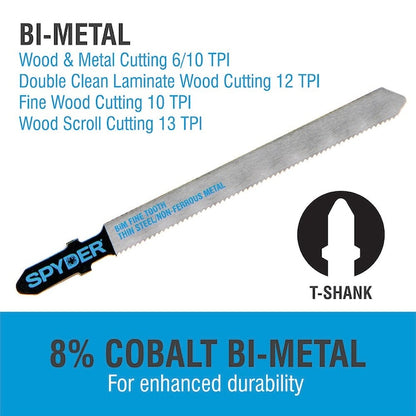 Spyder Set T-shank Bi-metal Blade Set (5-Pack)