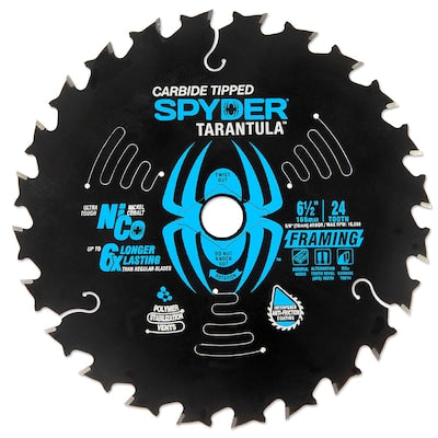 Spyder Framing 6-1/2-in 24-Tooth Rough Finish Tungsten Carbide-tipped Steel Circular Saw Blade